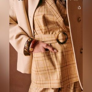 Sézane Antonino linen/cotton vest with belt